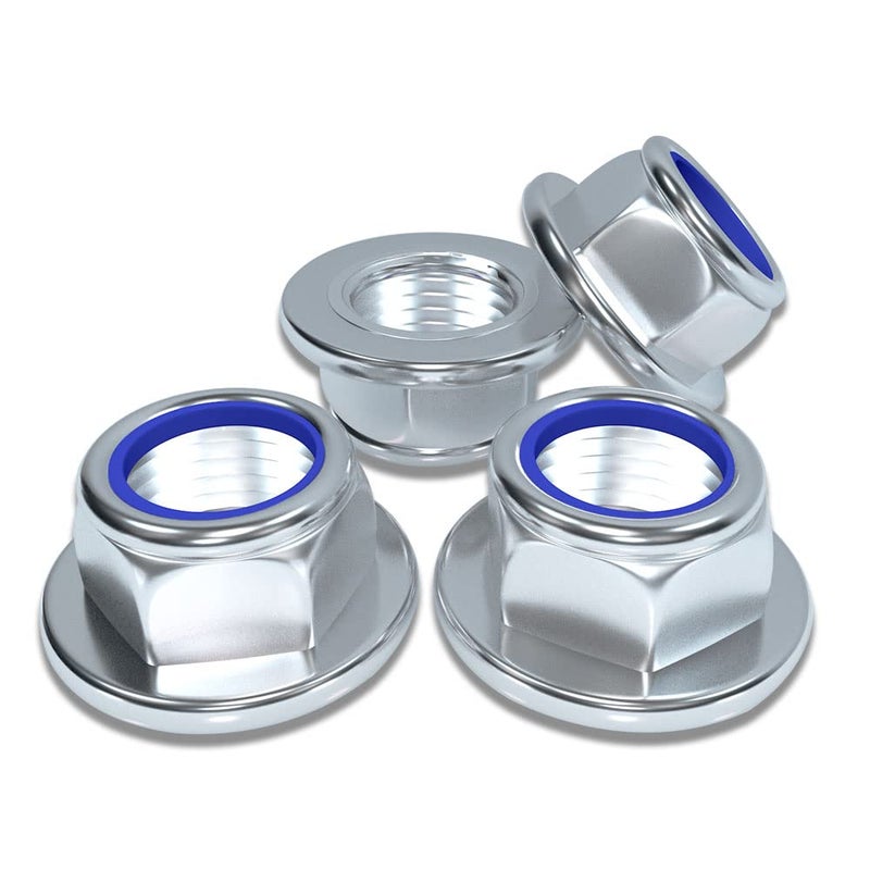 ROARADE M8x1.25 Flange Lock Nut Hex 304 Stainless Steel Types Serrated and Flat (M8x1.25 304 Lock Nut 25 PCS) - Image 1